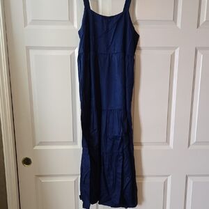 Flirty Fun Pocketed Blue Sun Dress